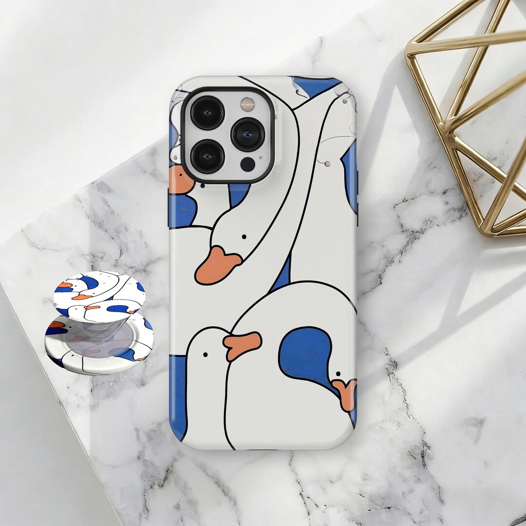 Blue Silly Goose Phone Case Funny Animal Cottagecore Theme Gift for ...