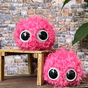 Handmade Fuzzy Monster Plush: Sensory Fidget Toy