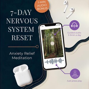 Méditation guidée de 7 jours pour soulager l'anxiété | Réinitialisation du système nerveux (audio MP3 + PDF)