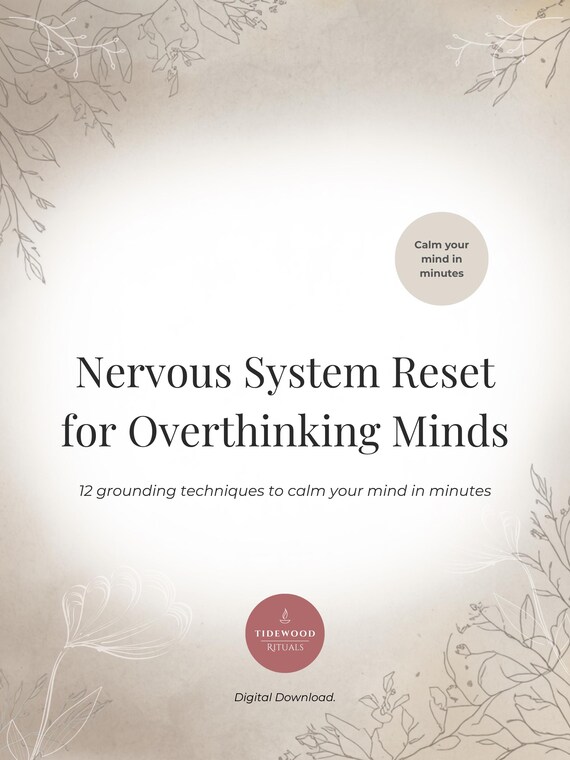 Grounding Techniques for Anxiety | Nervous System Reset for Overthinking Minds | PDF Digital Download