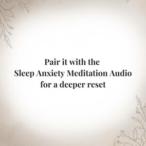 Cross-sell slide featuring a sleep meditation audio for a fuller bedtime reset.