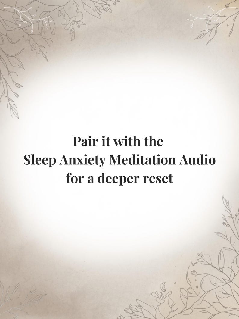 Cross-sell slide featuring a sleep meditation audio for a fuller bedtime reset.