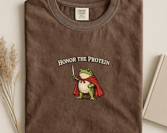 Grumpy Frog Shirt, Funny Frog Tee, Cottagecore Frog Graphic Shirt, Forest Frog Tee, Vintage Animal Shirt