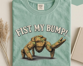 Crab Fist Bump Tee, Funny Animal Shirt, Cartoon Beach Graphic, Comfort Colors 1717 Top