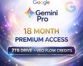 Google Ai Gemini Pro 18 mois d'accès - 2 To de stockage dans le cloud, outils créatifs