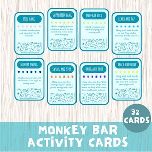 Monkey Bar Activity Cards | Gross Motor Skill Development (Digital Download)
