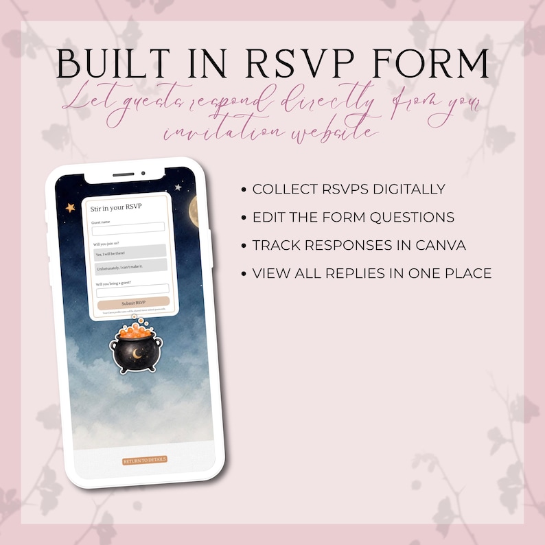 A Little Boo Is Almost Due Baby Shower Website Invitation With RSVP | Animated Fall Invite | Editable Canva Template | Music Included