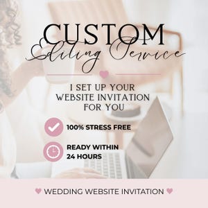 Canva Website Invitation Editing Service | Wedding Invite Setup | Done For You RSVP Website Template Customization