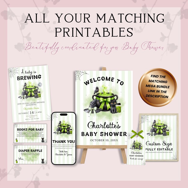 A Baby Is Brewing Halloween Baby Shower Website Invitation With RSVP | Animated Spooky Evite | Editable Canva Template | Music Included