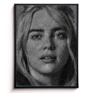 Custom Portrait in String Art Personalised Gift for Her Birthday Gift for Him Custom Wall Art Unique Anniversary Gift