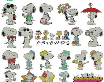 Snoopy Embroidery Design, Cartoon Dog Machine Embroidery File, Peanuts Dog Stitch, Cute Kids Embroidery, Snoopy Applique, 4 Sizes