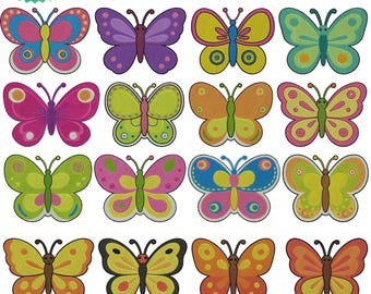 Butterfly Embroidery Design, Floral Butterfly File, Cute Insect Embroidery Pattern, Machine Embroidery, Spring Nature Design