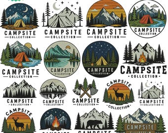 Camping Embroidery Bundle, Campsite Collection Embroidery Designs, Campsite Collection Embroidery, Outdoor Adventure Files, Instant Download