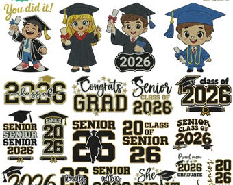 Graduation Embroidery Design 2026, Graduation Cap Quote, Senior Gift Idea, Graduation File, Class of 2026, Graduation Saying, School Design