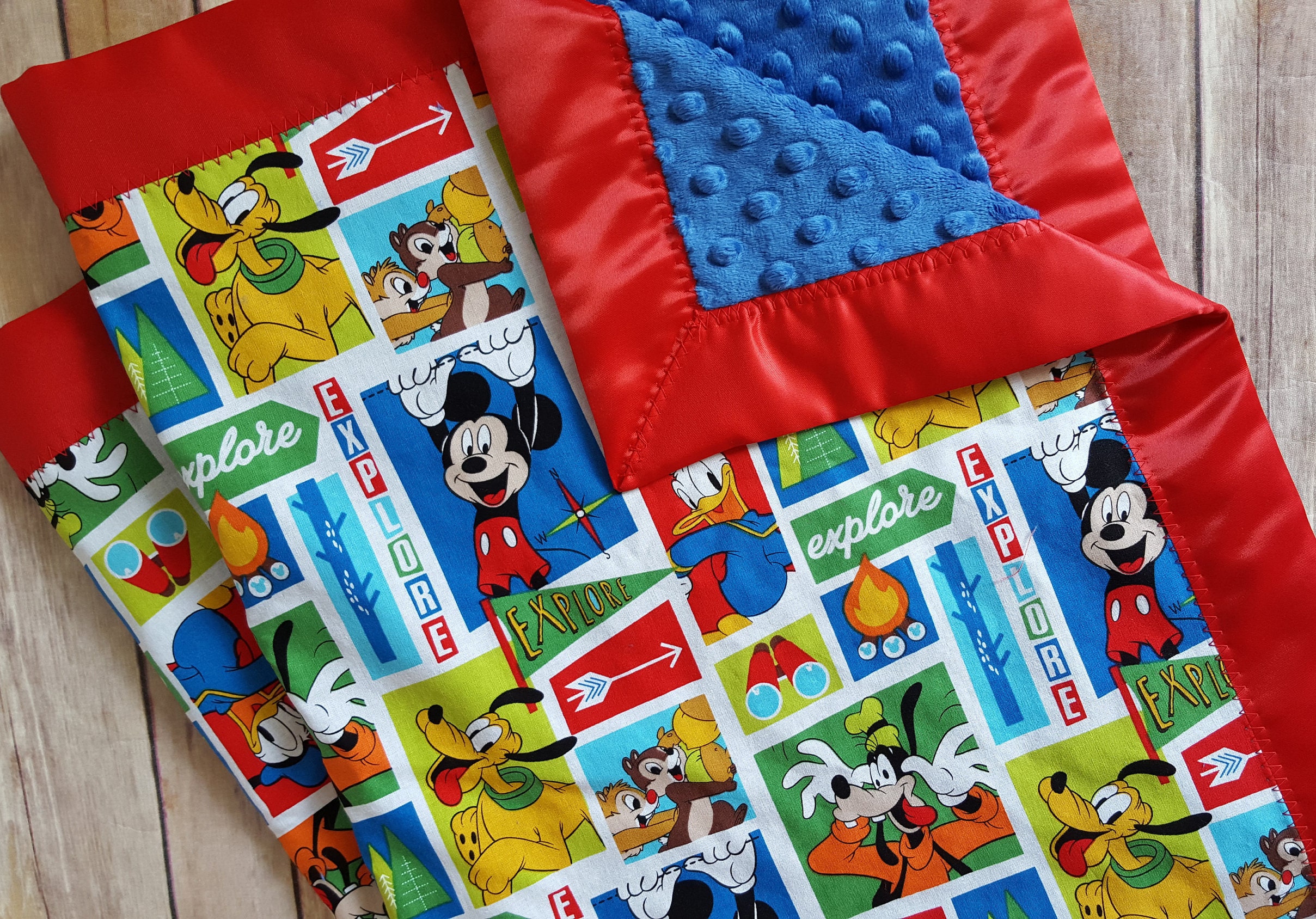 baby Mickey Mouse minky blanket minky blanket disney baby Etsy