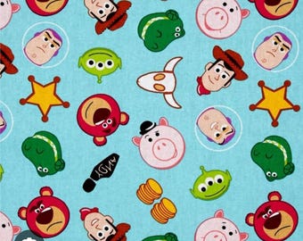 Toy Story Character toss cotton fabric BTY