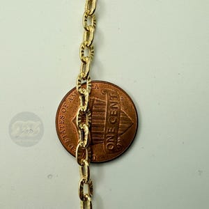 14k Solid Gold Bracelet: 4mm Diamond Cut Cable Chain Wrist Jewelry