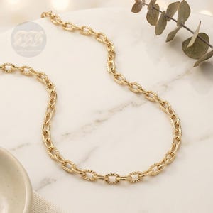 14k Solid Gold Bracelet: 4mm Diamond Cut Cable Chain Wrist Jewelry