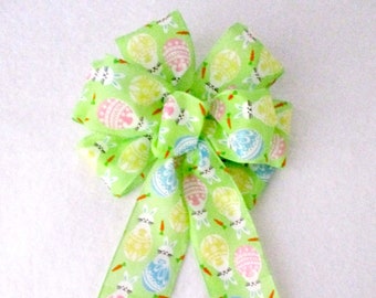 Easter Bow / Lime Bow / Easter Eggs / Easter Egg Bow