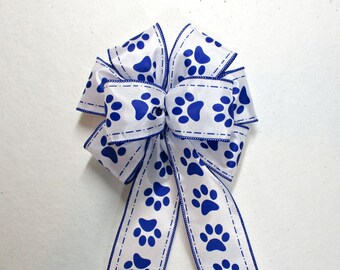 Dog Bow / Paw Print Bow / Cat Bow / Pet Bow