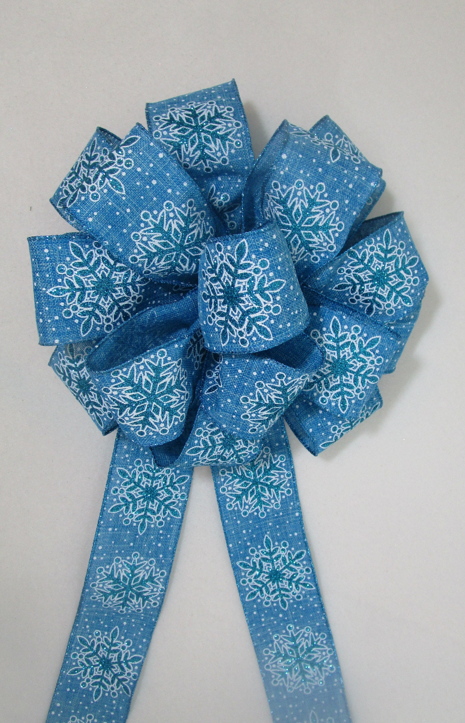Turquoise Bow / Blue Bow / Wreath Bow / Christmas Bow / Etsy UK