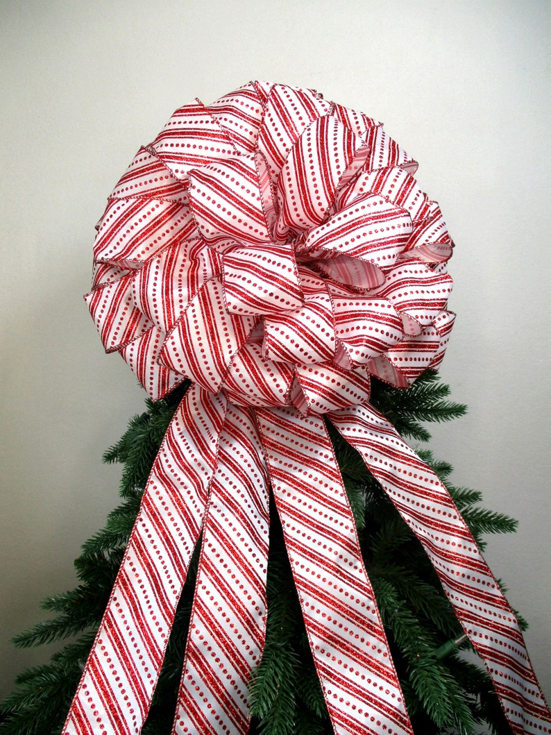 Extra Large Christmas Bow / Tree Topper Bow / Red Bow / Red & Etsy