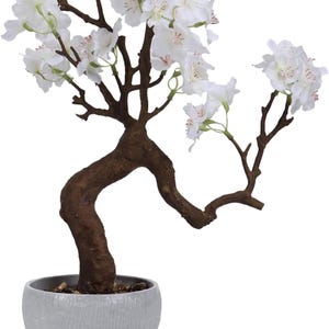 Witte kersenbloesempot – 12,2" namaakbureauplant