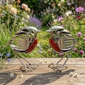 Upcycled Cutlery Robin Sculpture, Hand-Forged Metal Garden Art, Red Breast Bird Ornament product logo
