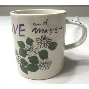 Anthropology anthropologie Hotel Magique Love Melange Coffee Mug Flowers 16 oz image 1