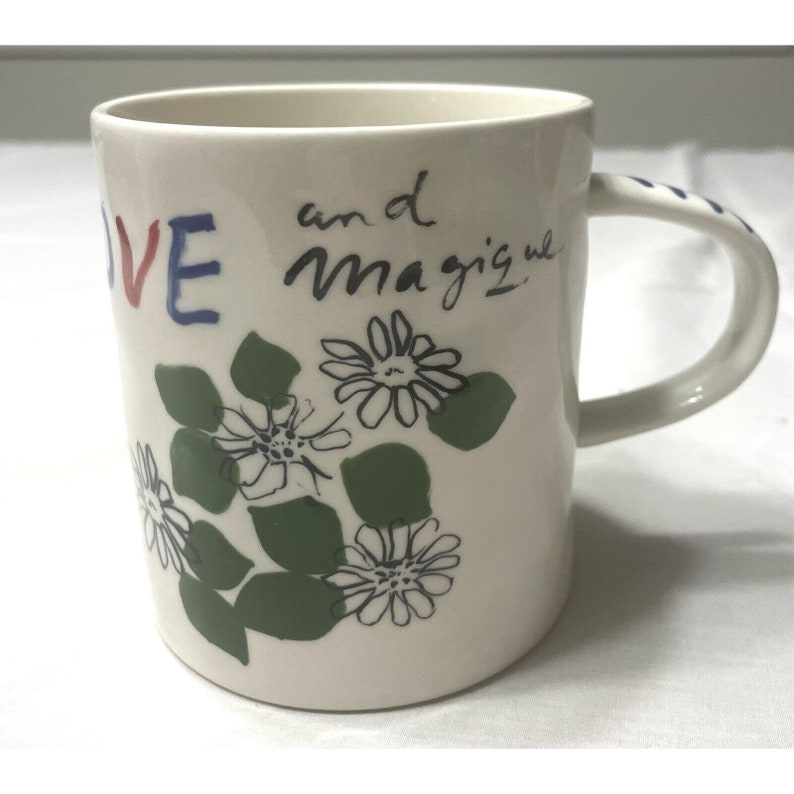 Anthropology anthropologie Hotel Magique Love Melange Coffee Mug Flowers 16 oz image 1