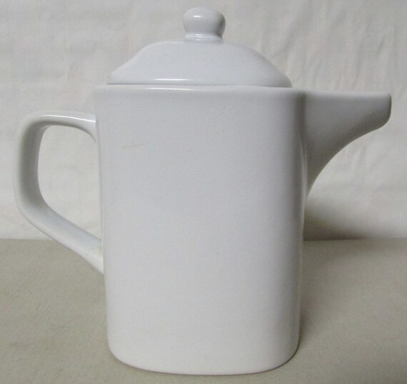 California Pantry White Square Ceramic Teapot Etsy