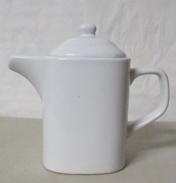 California Pantry White Square Ceramic Teapot Etsy