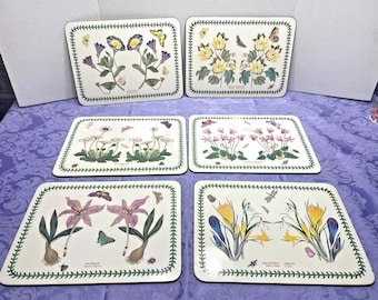 Portmeirion Botanic Garden Placemats  6 pcs Floral Butterfly Cork New Zealand
