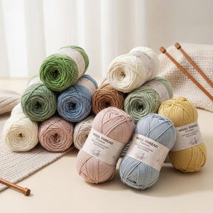Hilo suave de mezcla de lana para tejer, hacer ganchillo, suéteres, bufandas y gorros.