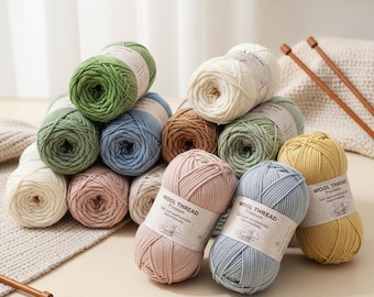 Soft Wool Blend Yarn for Knitting, Crochet, Sweaters, Scarves, Hats