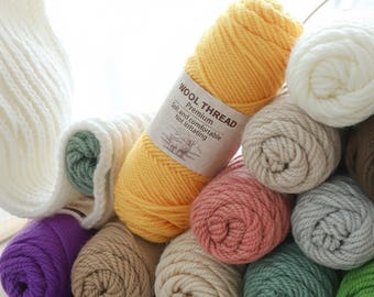 Soft Wool Yarn 100g Skein, Breathable Fiber for Knitting Crochet Crafts