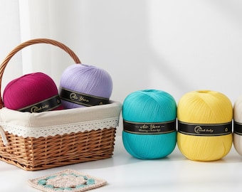 Soft Summer Crochet Yarn for DIY Amigurumi Dolls, Handmade Knitting Thread, Lightweight Breathable Craft Yarn.