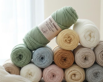 100g Wool Yarn for Knitting & Crochet, Soft Breathable Wool Blend, 4.5-6mm Needles, DIY Sweater Scarf Hat Yarn, Beginner Friendly Yarn.