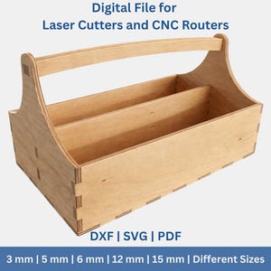 Classic Wooden Toolbox Digital Files for Laser Cutters & CNC Routers