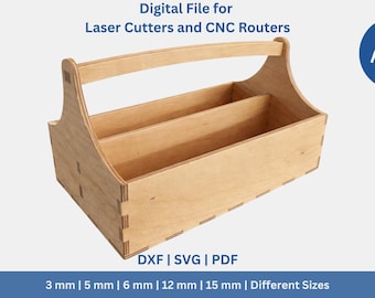 Classic Wooden Toolbox Digital Files for Laser Cutters & CNC Routers