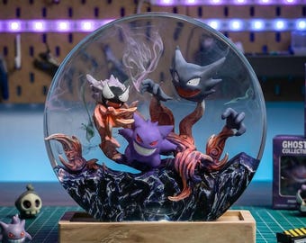 Epic Anime Resin Lamp For Gamers, Manga Night Light Desk Decor, Otaku Room Accessory, Geeky Birthday Gift For Him, Diorama Light