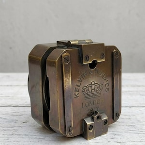 Antique London 1917Brunton Brass Kelvin & Hughes boussole de travail pour cadeau