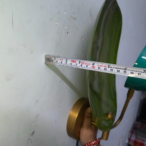 Vägglampa i grön mässing i mitten av århundradet | Retro vägglampa | Nordisk minimalistisk belysning | Sänglampa | Heminredning bild 8