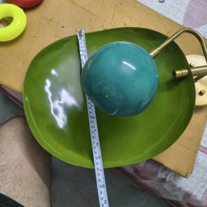 Vägglampa i grön mässing i mitten av århundradet | Retro vägglampa | Nordisk minimalistisk belysning | Sänglampa | Heminredning bild 11