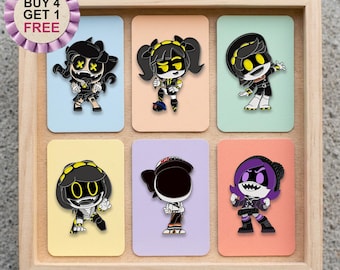 Spille anime Murder Drones, set di spille smaltate divertenti cyberpunk per amanti degli anime, spille da bavero kawaii per appassionati di fantascienza e animazione, set regalo anime.