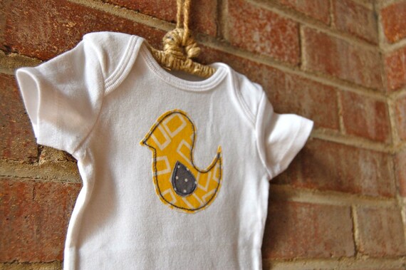 Items similar to Handsewn Duck Applique Onesie on Etsy