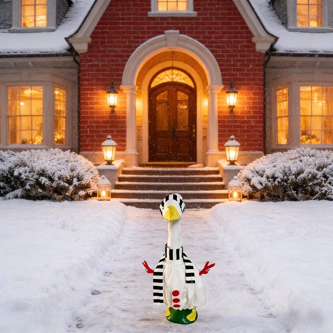 Snowman Porch Goose Outfit,23 Inch Goose Clothes,winter Goose Costume ...