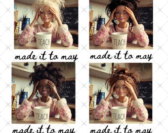 Made It To May PNG, Funny Teacher Meme Design, Last Day of School Graphic, End of Year Summer Shirt Print File, Digital Download