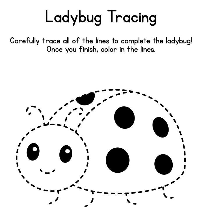 Traceable Insect Pages Insect Tracing Worksheet - Etsy