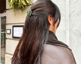 Mini fermaglio a forma di artiglio / 4 colori diversi / Accessorio per capelli in acetato di cellulosa effetto tartaruga
